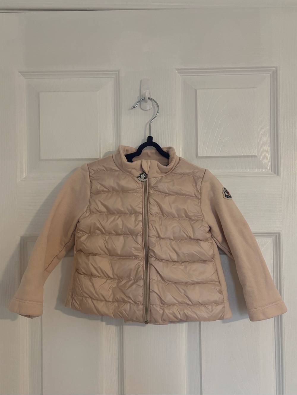 Moncler Enfant pink Down-paneled cotton jacket - size 4